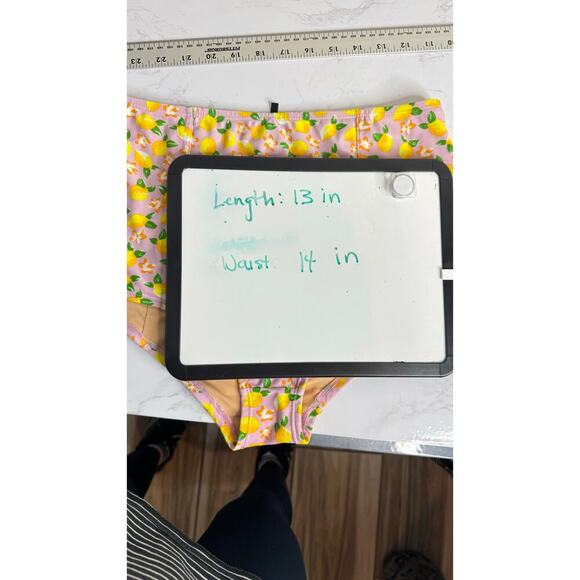 J. Crew Lemon Print French Cross-back Hight Rise Bikini Set, Top S, Bottom M - Picture 8 of 8